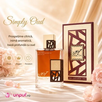 Parfum Arăbesc Simply Oud Lattafa EDP 100 ml Bărbat, Aromă Oriental Lemnoasă cu Bergamotă, Grepfrut, Lămâie, Mandarină, Mentă, Lavandă, Mușcată, Trandafir, Oud, Lemn de Santal, Mosc, Note Lemnoase și Vanilie - Img 10