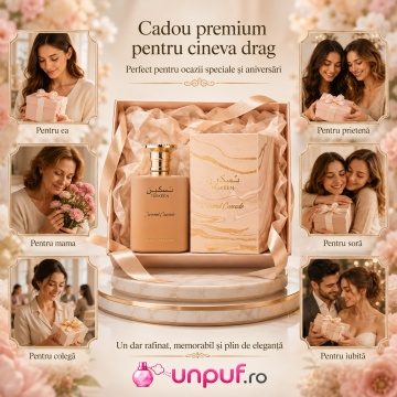 Parfum Arăbesc Taskeen Caramel Cascade Paris Corner 100 ml, Apă de Parfum Unisex, Damă și Bărbat, Aromă Floral Fructat Gurmandă, Inspirat Bianco Latte - Img 7