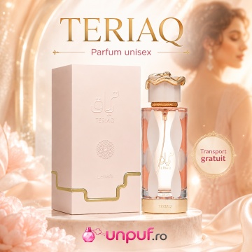 Parfum Arăbesc Teriaq Lattafa EDP 100 ml Unisex, Inspirat La Belle Jean Paul Gaultier, Aromă Floral Lemnos Moscată cu Caisă, Caramel, Migdală Amară, Piper, Miere, Flori Albe, Rubarbă, Trandafir, Vanilie, Piele, Labdanum, Mosc și Vetiver - Img 10