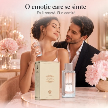 Parfum Arăbesc The Kingdom Women Lattafa 100 ml, Apă de Parfum Damă, Aromă Oriental Vanilată cu Bujor, Coacăză Neagră, Pară, Iasomie, Pralină, Tonka, Ambră, Santal, Mosc și Vanilie - Img 5