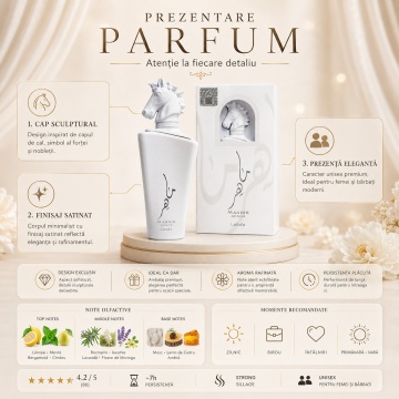 Parfum Arabesc Unisex Maahir Honor Lattafa, Eau de Parfum 100 ml, Damă și Bărbat, Aromatic Fresh Citrice, Lămâie, Mentă - Img 3