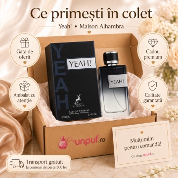 Parfum Arăbesc Yeah! Man Maison Alhambra EDP 100 ml Bărbat, Inspirat Y Yves Saint Laurent, Aromă Oriental Fougère Aromatic Fructată cu Măr, Ghimbir, Grepfrut, Bergamotă, Lavandă, Salvie, Mușcată, Tonka, Cedru, Olibanum și Paciuli - Img 4