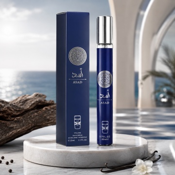 Parfum Bărbat Arăbesc Asad 35 ml V.V. Love, Apă de Parfum, Inspirat de Asad Zanzibar Lattafa, Aromă Masculină Marină cu Lavandă, Piper Negru, Apă de Cocos, Stânjenel, Sare, Vanilie și Tămâie