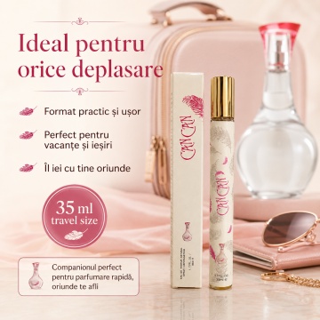 Parfum Can Can 35 ml, Apă de Parfum Damă, Aromă Fructat Florală, Format Compact, Note de Floare de Clementină, Cassis, Nectarină, Orhidee Sălbatică, Floare de Portocal, Mosc și Ambră - Img 5