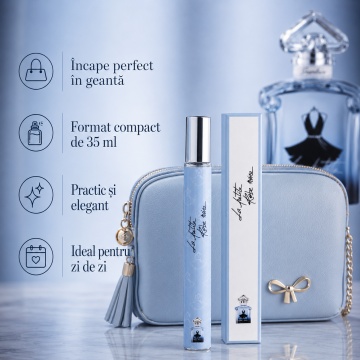Parfum La Petite Robe Noire 35 ml, Apă de Parfum Damă, Aromă Dulce Fructată Florală, Format Compact, Note de Vată de Zahăr, Afine, Zmeură, Coacăze, Bergamotă, Trandafir, Iasomie, Vanilie și Mosc Alb - Img 3