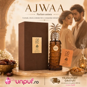 Parfum Lattafa Pride Ajwaa 90 ml, Apă de Parfum Unisex, Aromă Oriental Lemnoasă, Note de Curmale, Elemi, Bergamotă, Lămâie, Lemn Dulce, Smirnă, Rășină Benzoică și Tămâie - Img 3