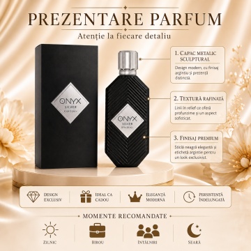 Parfum Onyx Silver Eau de Parfum 100ml, tip arăbesc, Unisex, Damă, Bărbat - Img 3