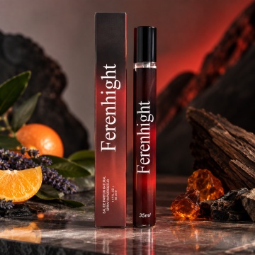 Parfum pentru barbati Ferenhight V.V. Love, 35 ml, aroma vanilata ozonica condimentata, piele intoarsa, lemn dulce, mandarina siciliana, frunze de violeta, rom, coriandru, chimion si vanilie de Bourbon - Img 5