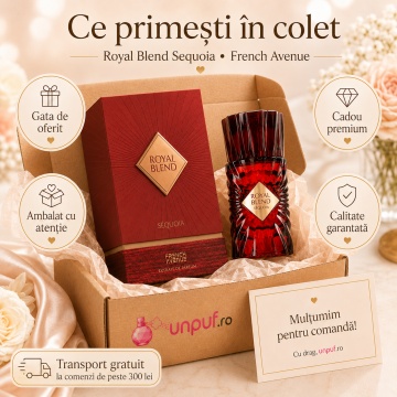 Parfum Unisex Arăbesc French Avenue Royal Blend Sequoia 100 ml, Apă de Parfum, Inspirat de Angels' Share Paradis Kilian, Aromă Oriental Ambrată cu Citrice, Condimente, Șofran, Fructe Roșii, Trandafir, Rășini, Vanilie, Ambră, Mosc și Lemn de Cedru - Img 4