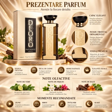 Riiffs Deoro Patchouli – Parfum EDP 100 ml, bărbați - Img 3