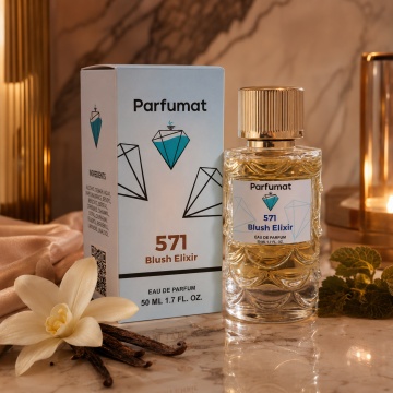 Set Apa de parfum Parfumat 571 Blush Elixir, Dama, 50 ml si Gentuta cosmetice - Img 6