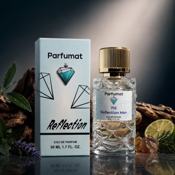 Set Apa de parfum Parfumat 715 Reflection, Barbat, 50 ml si Gentuta cosmetice - Img 6