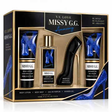 Set Cadou Damă V.V. Love Missy G.G. Amazing 4 Piese – Eau de Parfum 30 ml, Body Mist 50 ml, Body Lotion 50 ml și Shower Gel 50 ml, 180 ml - Img 3