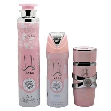 Set cadou Lattafa Yara, EDP 100 ml + Spray 200 ml + Odorizant 300 ml - Img 2