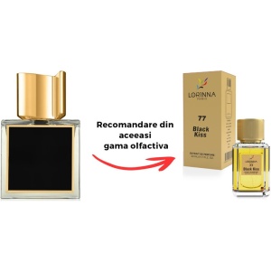 Set Extract de Parfum Lorinna Paris Parfum Black Kiss Unisex Damă Bărbat 50 ml si Gentuță Parfumuri - Img 2