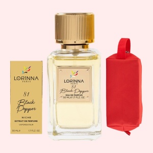 Set Extract de Parfum Lorinna Paris Parfum Black Pepper, Unisex Damă Bărbat 50 ml si Gentuță Parfumuri