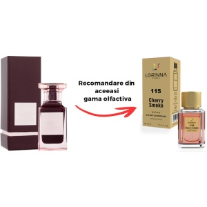 Set Extract de Parfum Lorinna Paris Parfum Cherry Smoke, Unisex Damă Bărbat, 50 ml si Gentuță Parfumuri - Img 2