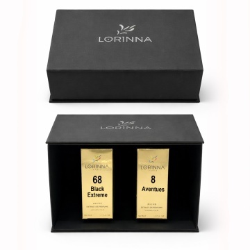Set parfum Lorinna Paris Aventues & Black Extreme, 2 x 50 ml, Cutie cadouri parfum premium