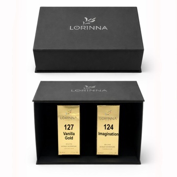 Set parfum Lorinna Paris Imagination & Vanilla Gold, 2 x 50 ml, Cutie cadouri parfum premium