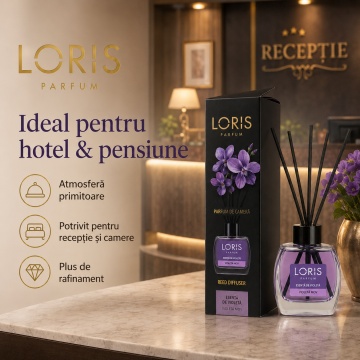 Set parfum odorizat de camera cu betisoare parfumate, miros placut persistent, LORIS PARFUM, esenta Violeta Mov, 120 ml - Img 5