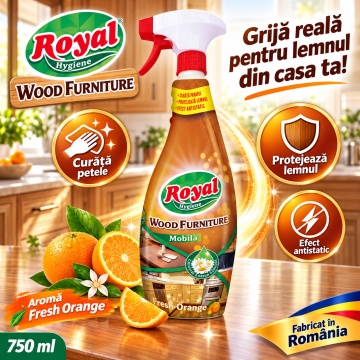 Solutie curatare mobila si lemn Royal Hygiene Wood Furniture – 750 ml - Img 4