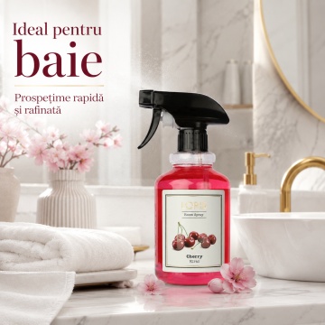 Spray Odorizant Loris Pafum Cherry, 500 ml, pentru Cameră, Hol, Baie și Auto, Aromă de Cireșe - Img 4