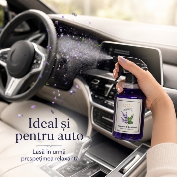 Spray Odorizant Loris Pafum Lavander & Patchouli, 500 ml, pentru Cameră, Hol, Baie și Auto, Aromă de Lavandă și Patchouli - Img 6