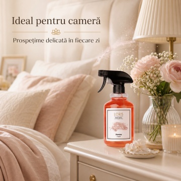 Spray Odorizant Loris Pafum Powder, 500 ml, pentru Cameră, Hol, Baie și Auto, Aromă Pudrată - Img 2