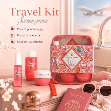 Travel Kit V.V. Love Serene Grove, Set Damă cu Body Mist 40 ml, Shower Gel 90 ml și Body Cream 50 ml - Img 4