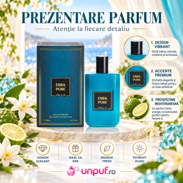 Erba Pure, Yalla parfum unisex inspirat din Erba Pura, 50 ml - Img 3