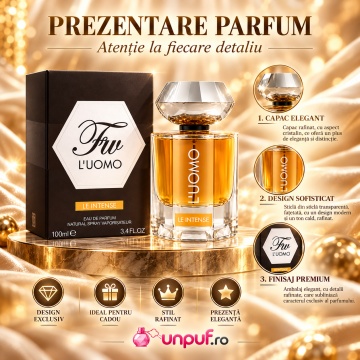 Fragrance World L'Uomo le Intense – Parfum EDP 100 ml, bărbați - Img 3