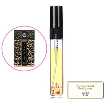 Mostra fiola din Aurele Amd Perfumes, decant sticla cu pulverizator