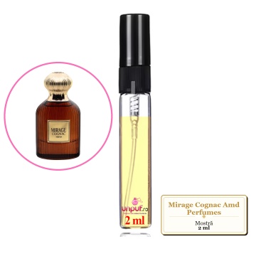 Mostra fiola din Mirage Cognac Amd Perfumes, decant sticla cu pulverizator