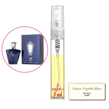 Mostra fiola din Parfumul Afnan Turathi Blue, decant sticla cu pulverizator - Img 2
