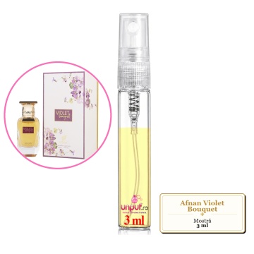 Mostra fiola din Parfumul Afnan Violet Bouquet, decant sticla cu pulverizator - Img 3