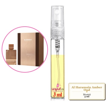 Mostra fiola din Parfumul Al Haramain Amber Oud, decant sticla cu pulverizator - Img 3