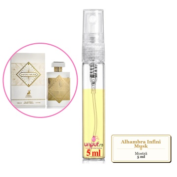 Mostra fiola din Parfumul Alhambra Infini Musk, decant sticla cu pulverizator - Img 4