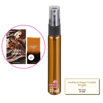 Mostra fiola din Parfumul Arabiyat Sugar Cookie Dough, decant sticla cu pulverizator