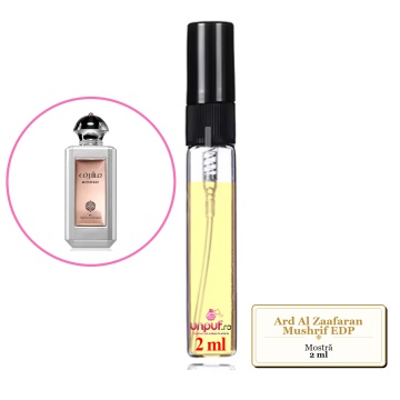 Mostra Fiola Din Parfumul Ard Al Zaafaran Mushrif Eau De Parfum, Decant Sticla Cu Pulverizator