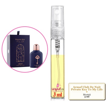 Mostra fiola din Parfumul Armaf Club De Nuit Private Key To My Life, decant sticla cu pulverizator - Img 3