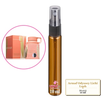 Mostra fiola din Parfumul Armaf Odyssey Lichi Lush, decant sticla cu pulverizator