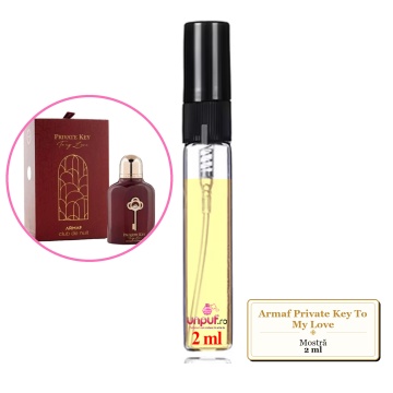 Mostra fiola din Parfumul Armaf Private Key To My Love, decant sticla cu pulverizator