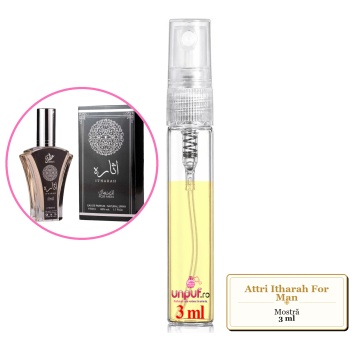 Mostra fiola din Parfumul Attri Itharah For Man, decant sticla cu pulverizator - Img 3