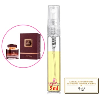 Mostra fiola din Parfumul Auraa Desire Robusta Extract de Parfum, Unisex, decant sticla cu pulverizator - Img 2