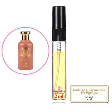 Mostra fiola din Parfumul Emir La Charme Eau De Parfum, decant sticla cu pulverizator