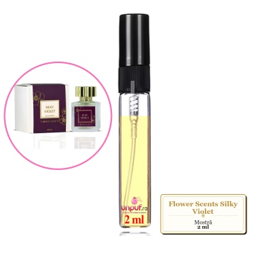 Mostra fiola din Parfumul Flower Scents Silky Violet, decant sticla cu pulverizator - Img 2