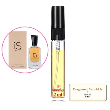 Mostra fiola din Parfumul Fragrance World Is, decant sticla cu pulverizator