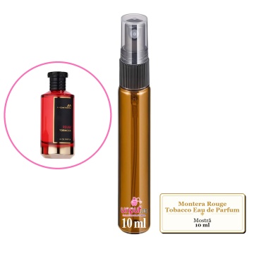 Mostra fiola din Parfumul Fragrance World Montera Rouge Tobacco Eau de Parfum, decant sticla cu pulverizator