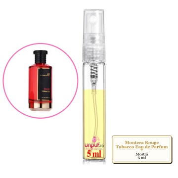 Mostra fiola din Parfumul Fragrance World Montera Rouge Tobacco Eau De Parfum, decant sticla cu pulverizator