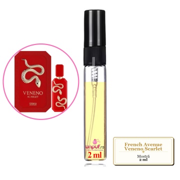 Mostra fiola din Parfumul French Avenue Veneno Scarlet, decant sticla cu pulverizator - Img 2